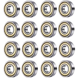608 ZZ Ball Bearings, 20 Pieces 608zz Metal Double Shielded Miniature Groove Skateboard Ballla (Silver)