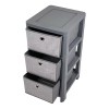 Domo Pak Organizador Cajonera Multiusos Gris 3 Cajones De Tela