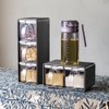 Salt Container With Lid And Spoon, Clear Seasoning Rack Spice