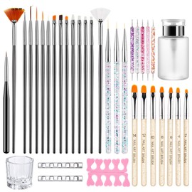 UNI-RHYTHM Nail Art Tools Kit, 18kinds nail art brush Set with Hand Tools and Accessories for Manicure,86pcs in total (RHYTHM-0024B2)