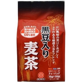 Ocha no Maruko Barley Tea with Black Beans, 0.4 oz (10 g) x 30 Packets