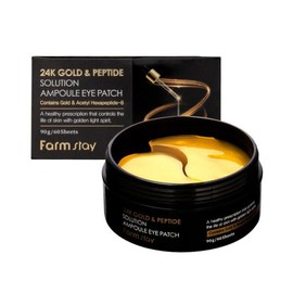 Farmstay 팜스테이 24K골드펩타이드 솔루션 앰플 아이패치 60매 Farmstay 24K Gold Peptide Solution Ampoule Eye Patch 60 Sheets