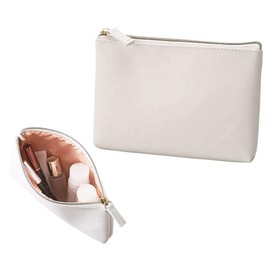 Slim Thin Cosmetic Pouch, Cosmetic Pouch, Accessory Holder, Back Side, Pink Gold, Compact Size