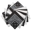 S&S Worldwide Bandanas - Black/White Western (Pack of 12)
