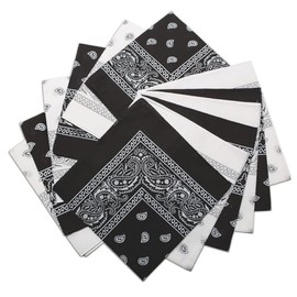 S&S Worldwide Bandanas - Black/White Western (Pack of 12)