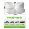 VIWIK Car Windshield Sun Shade Umbrella - Foldable Sunshade for