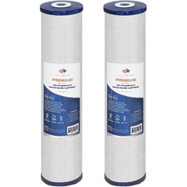 Aquaboon 4.5 x 20 Water Filter - Whole House Water Filter Replacement Cartridge, 5 Micron, Anti-Scale Filtration for High-Capacity Purification 2 Pack