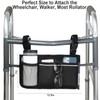 Wheelchair Side Organizer Storage Bag Armrest Pouch with Cup Holder