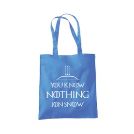 You Know Nothing Jon Snow Tote Bag - cornflower blue One Size