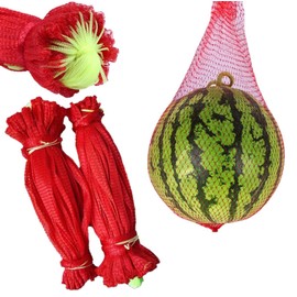 ANPTGHT 100 Pack Watermelon Net, Reusable Produce Mesh Bags Cradles for Hanging Watermelon, Honeydew Melon, Vegetables, Cucumbers