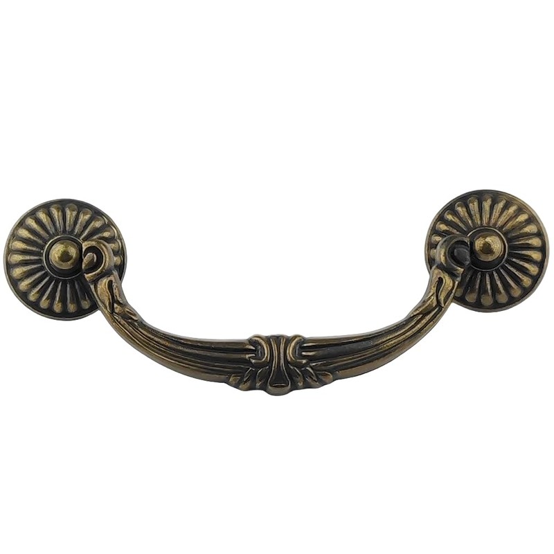 MuDuJia 4-Pack 4.5" C-C Vintage Look Antique Bronze Bail Drawer