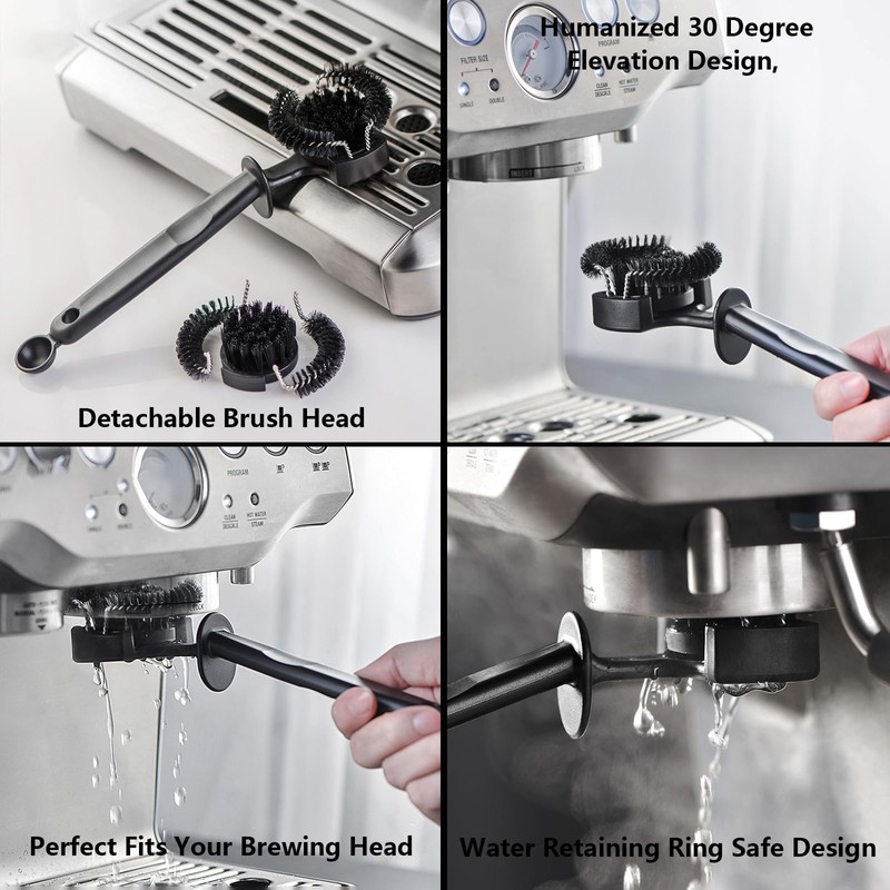 Cleaning Brush Set for Espresso Machines with Portafilter Cleaning Disc