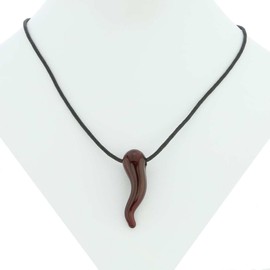 GlassOfVenice Murano Glass Italian Horn Good Luck Pendant