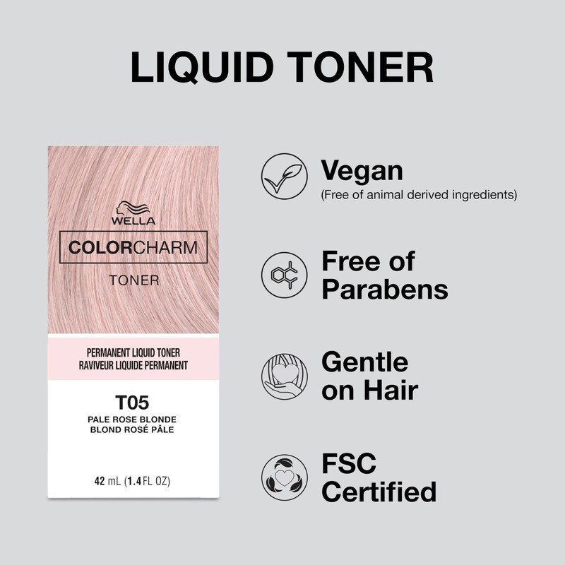 COLORCHARM Permanent Liquid Toners| Neutralize Brass| Free of Parabens| Vegan|