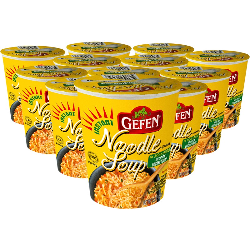 Gefen Instant Noodle Soup Cup 2.3oz (12 pack) (No MSG,