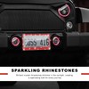 Xiqaler 2 PCS Bling License Plate Frame, Sparkling Rhinestone Auto
