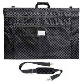 Mordx Art Portfolio Bag,20 * 26 inches Art Portfolio Case Organizer Tote,With Detachable Shoulder Strap,for Artwork Poster Painting and Drawing (Checkered)