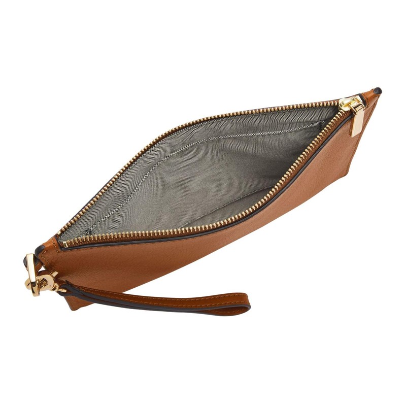 Fossil Women's Gift Wristlet, Saddle.