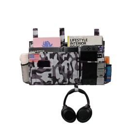 Surblue Bedside Caddy Hanging Organizer Bedside Storage Bag for Bunk and Hospital Beds (Z-Y-City)