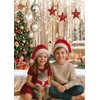 Dudaacvt 5x7Ft Christmas Backdrops for Photography Winter Snow Backdrop Rustic