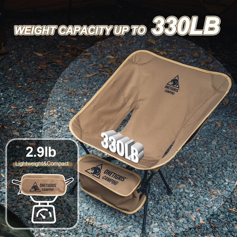 ONETIGRIS Tigerblade Camping Chair, Lightweight Folding Backpacking Hiking Chair, Compact