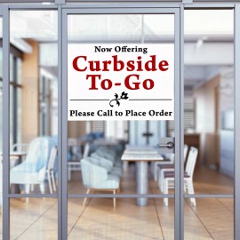 VF Displays™ Curbside to-Go (32" x 24") Perforated Removable Window Decal