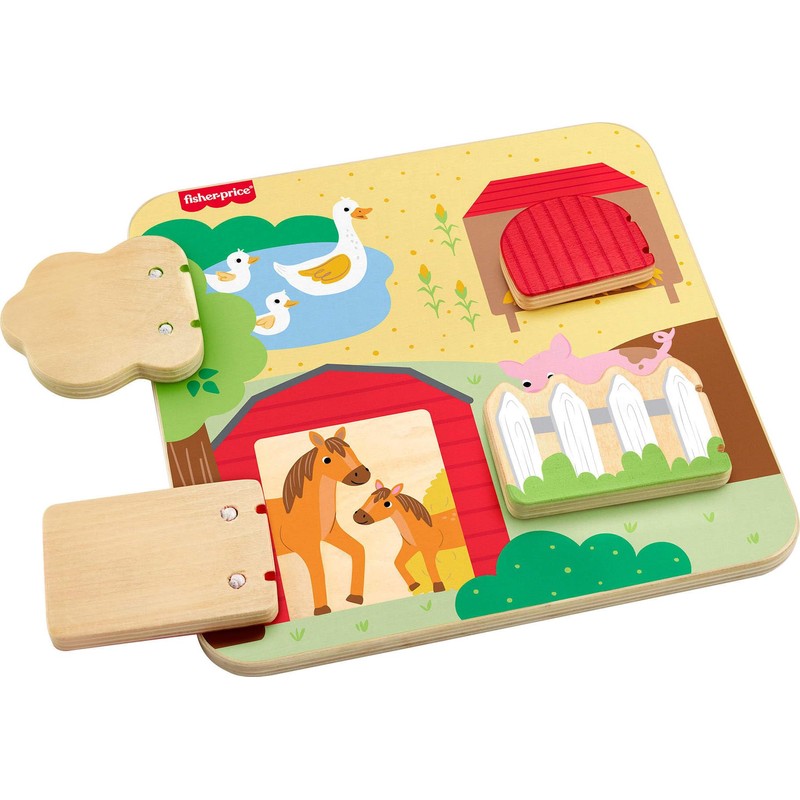 Fisher-Price Juguete para Bebés Tablero Animalitos de Madera para bebés