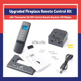 Dusledel Upgraded Fireplace Remote Control Kit Replacement for Skytech for Majestic for Ambient for Empire for Monessen Millivolt Valve Fireplace Stove with Thermostat On/Off Control Remote Receiver