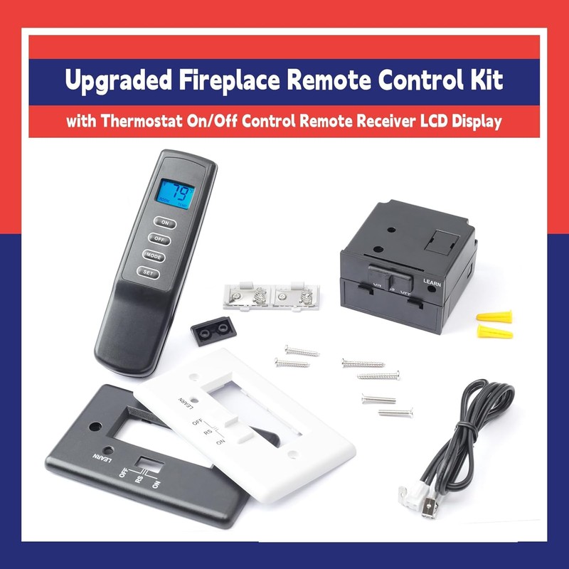 Dusledel Upgraded Fireplace Remote Control Kit Replacement for Skytech for