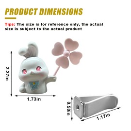 Cute Rabbit Car Air Fresheners Vent Clips, Rotating Windmill Car Aroma Diffuser Outlet Clip, Animal Car Dashboard Air Vent Trim Clip, Auto Interior Decoration Accessories (Rabbit)