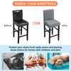 Bar Stool Covers Set of 4, Stretch Removable Plaid Barstools