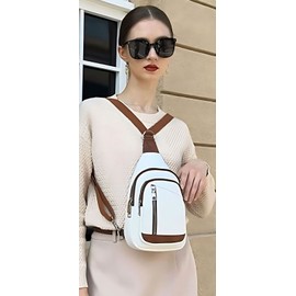 VogueVault Bags Sling Crossbody Ladies Backpack Purse 2 in 1 Leather New