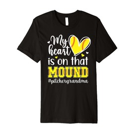 Proud Softball Pitcher Grandma Softball Pitcher Grandmother Premium T-Shirt