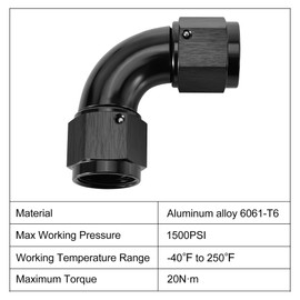 EVIL ENERGY 8AN Female to 8AN Female 90 Degree Swivel Coupler Union Fitting Adapter Aluminum