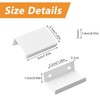 MOROBOR White Mini Finger Edge Pull, 20 PCS Concealed Handle