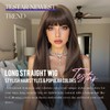 testar Long Dark Brown Straight Wigs With Bangs Long Brown