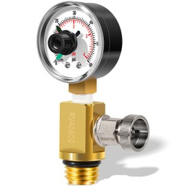 RV40600 98209800 Brass Air Relief Valve with Pressure Gauge, Air Release Valve Replacement Parts For All FNS, FNS Plus, Clean and Clear, Quad DE, Predator, 4000 Series, EasyClean, Warrior Pool Filter