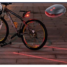5 LED + 2 Laser Bike Bicycle Light Rear Tail Flashing Safety Warning Lamp Night
