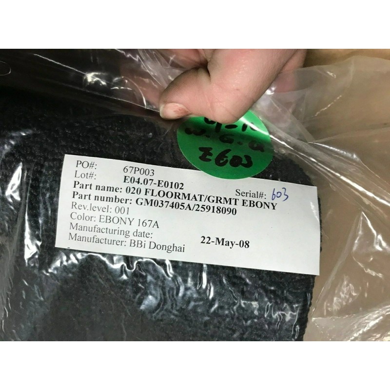 OEM New 2006-2010 OEM Pontiac Solstice Front Floor Mat EBONY