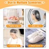 50PCS Individually Wrapped Disposable Shower Caps, Plastic Waterproof Elastic Hair