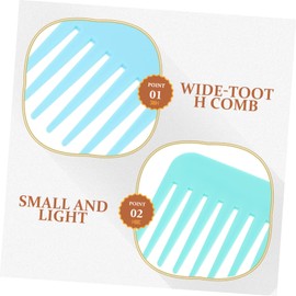 OATIPHO Lightweight Home Hair Comb 2pcs Wide Tooth Detangler Rectangular Design for