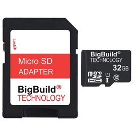 BigBuild Technology 32GB Ultra Fast 80MB/s Class 10 MicroSD Memory Card for Rollei CarDVR-71 DashCam, SD Adapter Included