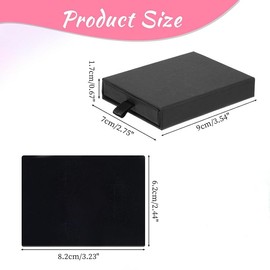 Black Cardboard Jewellery Gift Boxes with Lids for Necklaces and Bracelets, 6 Pieces Cardboard Jewelry Gift Boxes