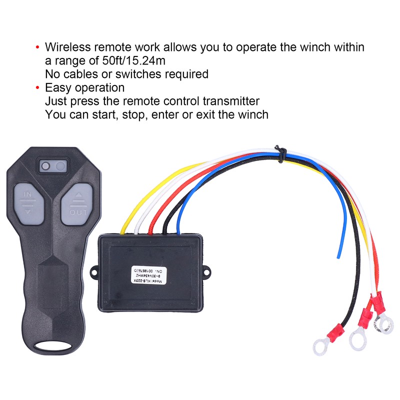 Wireless Winch Remote Control 12V Electric Replacement for Jeep SUV