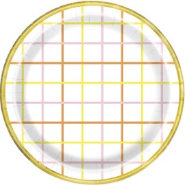 Unique 41095 Paper Plates-23 cm-Spring Daisy Party-Pack of 10, Multicolour