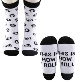 KUIYAI Panda Socks Panda Theme Lover Gift Bear Socks For Animal Lover Friends(i rollPanda)