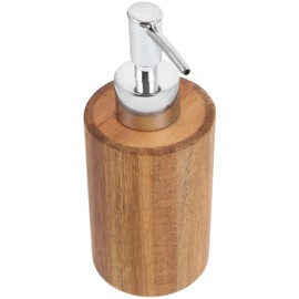 Beaupretty Wooden Liquid Soap Dispenser: Pump Lotion Dispenser Bamboo Shampoo Bottles Refillable Cosmetic Shower Gel Container for Countertop Kitchen Bathroom Farmhouse Decor