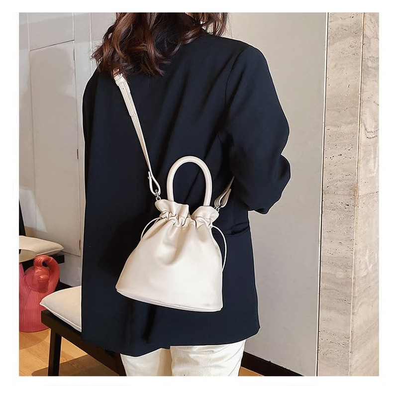 PETITCHOU Shoulder Bag, Pouch, Handbag, 2-way, Pleat, Diagonal, Compact, Small,
