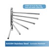 JSVER Towel Rail Stainless Steel 180° Rotation Bath Towel Holder