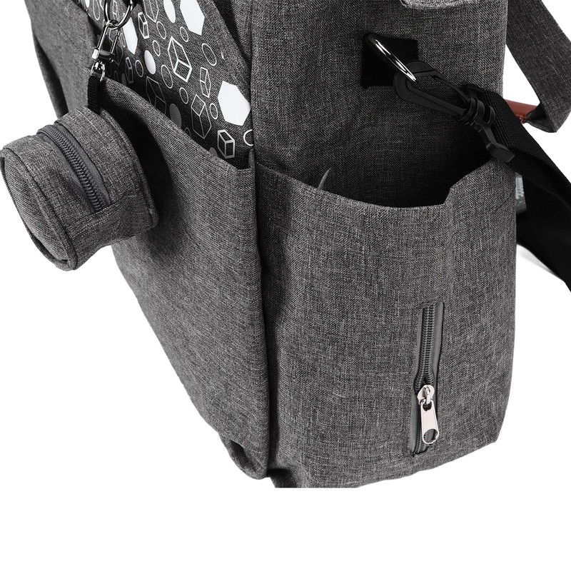 Diaper Bag Large Size Multi Pockets Gray Portable Diaper Tote